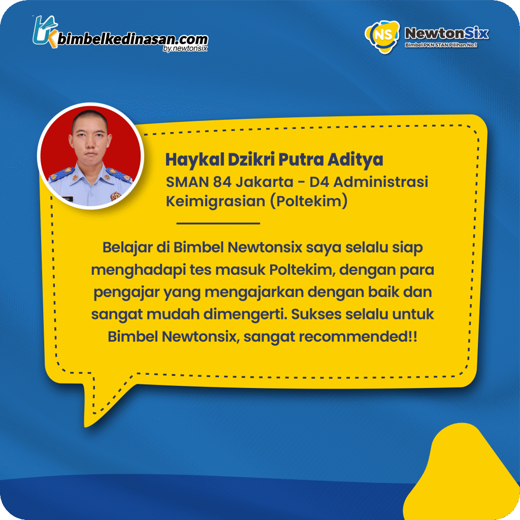 Testimoni siswa lolos Sekolah Kedinasan
